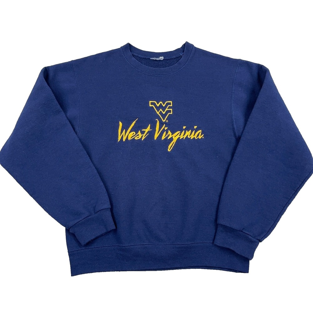 Vintage West Virginia Mountaineers Sweatshirt Men Small Crewneck WVU‎ 90s Sewn